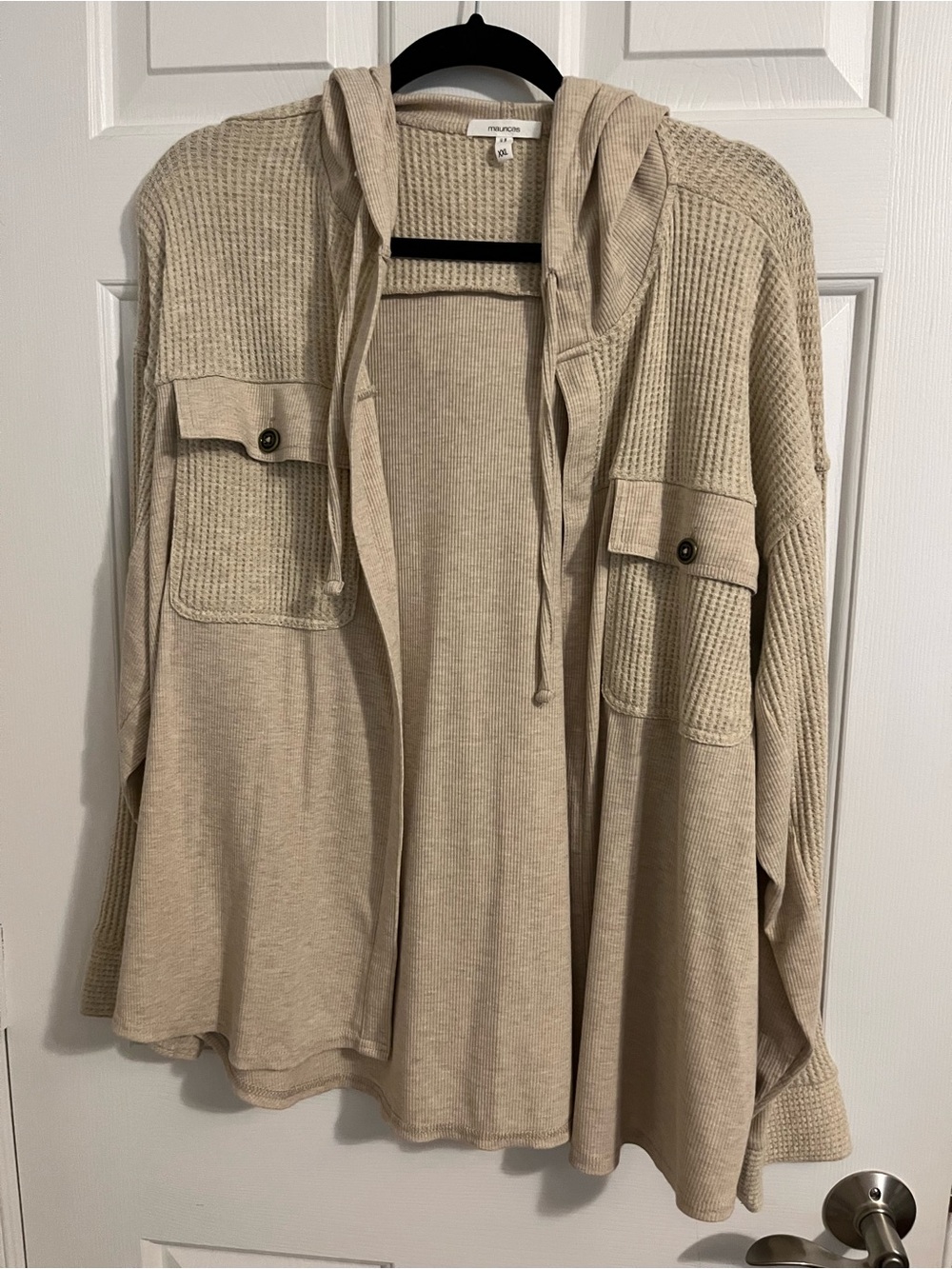 Maurices Long Sleeve Hooded Jacket/Shirt XXL Beige